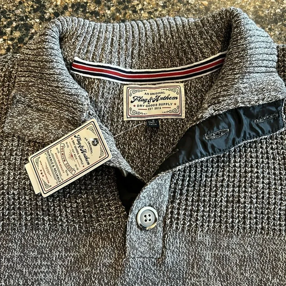 NEW Flag & Anthem Mens Brown Sweater